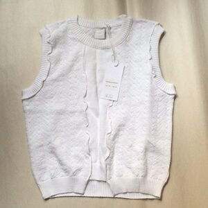 8 by Yoox White Sleeveless Knit Top